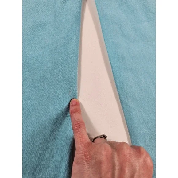 Talbots 2p PETITE curvy stretch vivid blue Capri career casual * - Picture 5 of 9